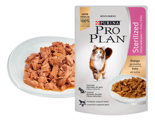 Proplan Pouch Gatos Esterilizados Pollo 85 Grs