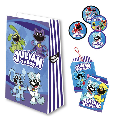 Kit Imprimible Personalizado Candybar Deco Smiling Critters