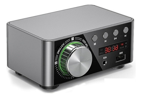 Amplificador De Audio Digital Dual Bt5.0 Mini Estéreo 100w