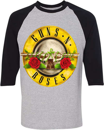 Guns N' Roses Bullet Ranglan Playera Camiseta Toxic Original