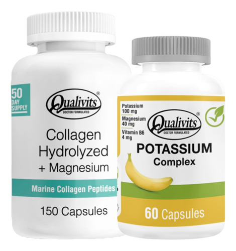 Potasio Complex + Colágeno Con Magnesio X 150 - Qualivits