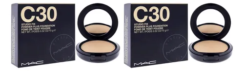 Foundation Mac Studio Fix C30 15 Ml Para Mujer, Paquete De 2