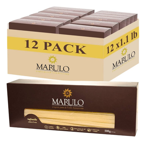 Marulo, Tagliatelle, Pasta Italiana Troquelada De Bronce, Pa