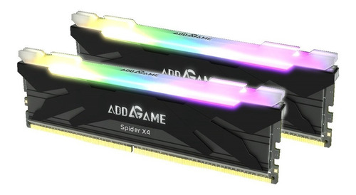 Kit Memoria Ram Ddr4 Addlink Spider X4 Rgb Black 16gbx2 C16