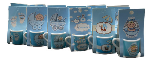 Pack X 12 Tacitas Miniatura Souvenir Baby Shower Niño