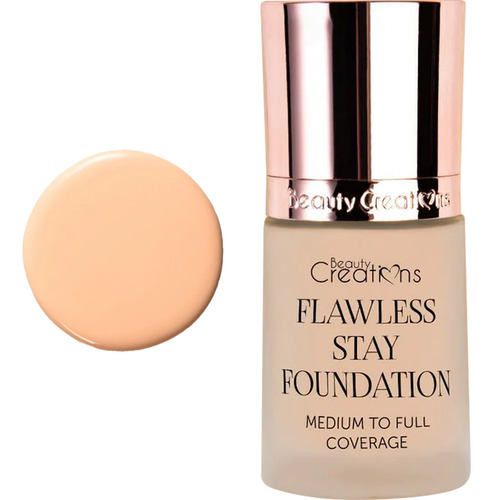 Base De Maquillaje Líquida Flawless Stay Foundation Beauty Creations Acabado Natural Tono FS3.0