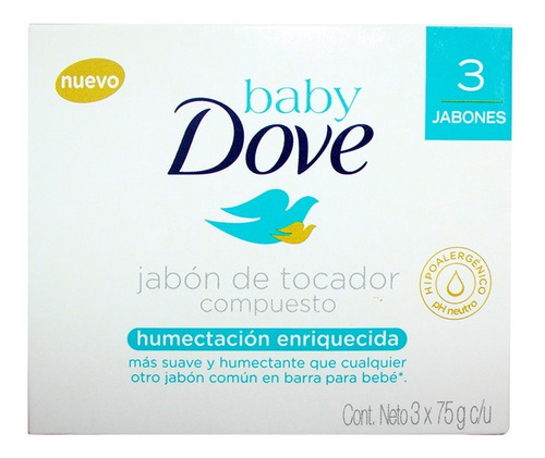 Jabón Dove Baby Humectación Enriquecida X 3 Und