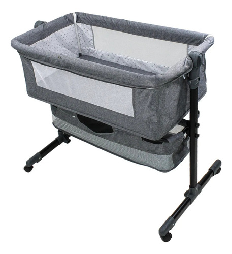 Cuna Colecho Para Bebé Con Mosquitero Con Ruedas Gris
