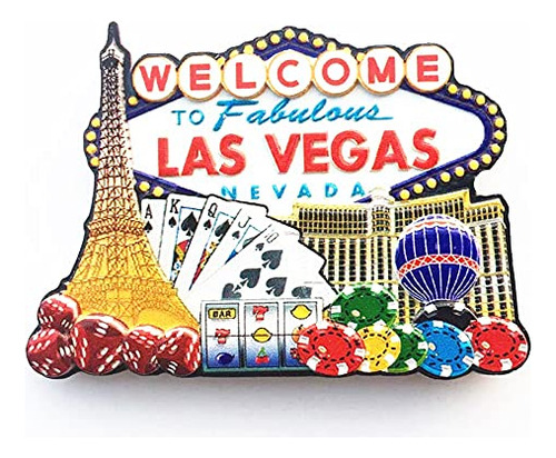 Imán En 3d Para Nevera Con Diseño De Horizonte De Las Vegas,