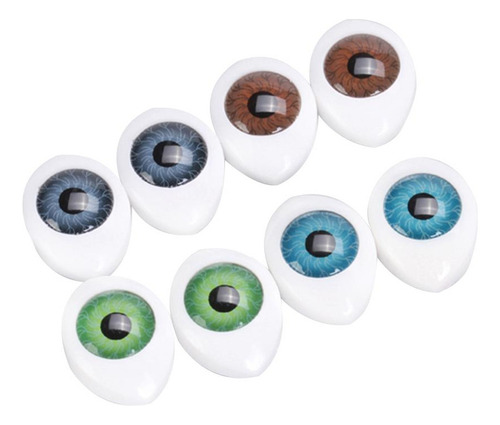 Cx 4 Pares 4 Ovales Huecos Ojos Plásticos Ojos For Muñeca