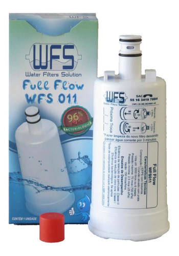 Filtro Refil Wfs011 Aqua7 Puragua Similar Cor Branco