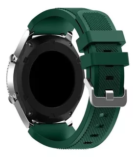 Pulseira 22mm De Silicone Confort Compatível Com Kepup W200 Cor Verde-escuro