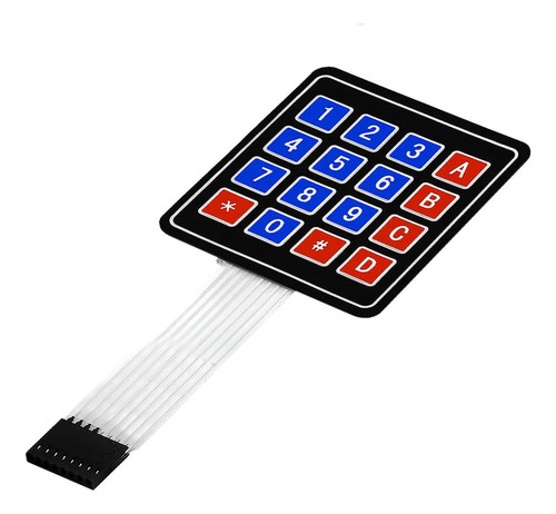Keypad Membrana Matricial 4x4 16 Teclas 8 Pines Arduino