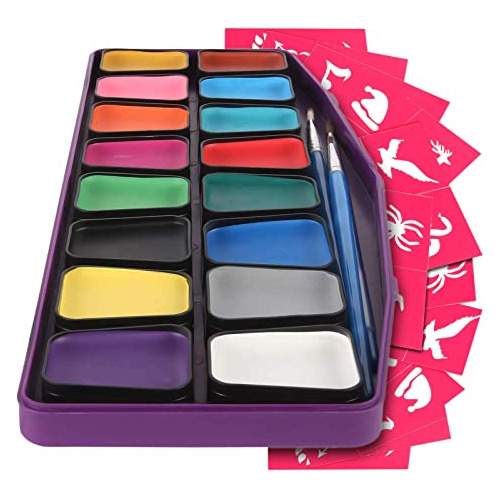 Colorful Art Co. Face Paint Kit For Kids - Pack Of 16 Water-