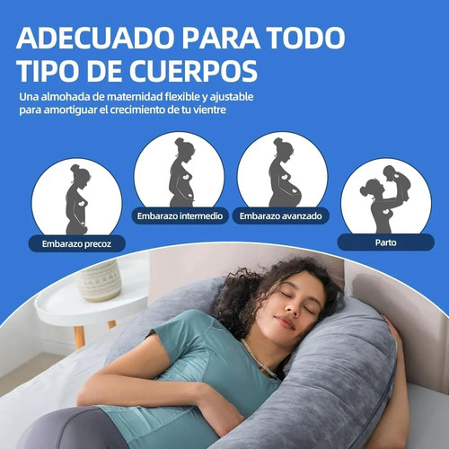Almohada De Embarazo Cojín En Forma De C Para Embarazadas
