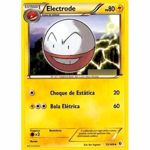 Electrode - Elétrico Incomum - 52/149 - Pokemon Card Game