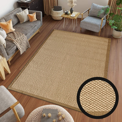 Tapete De Sisal Yute 100% Natural Tejido A Mano 1.60x2.30