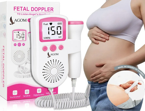 Doppler Fetal Ultrasonido Portátil Monitor De Latido De Bebé