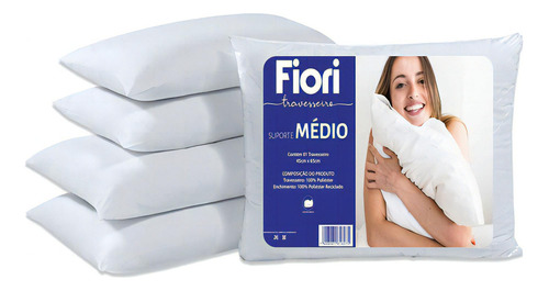 Fiori Poliéster Travesseiro Ultra Confortável tradicional suporte médio 65x45cm
