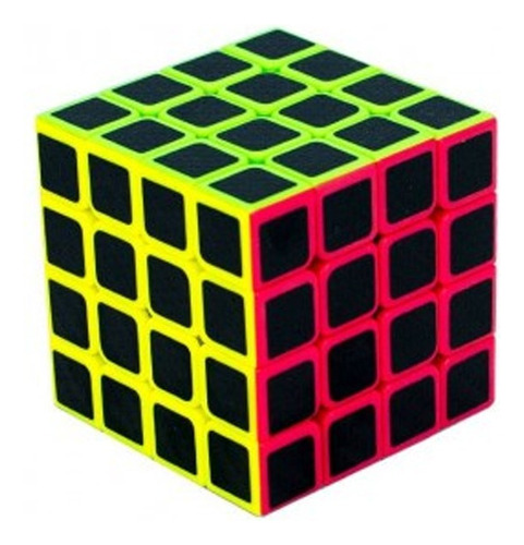 Cubo Rubik Profesional 4x4x4 Fibra Carbono Rotación Rápida 