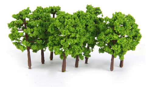 80x Green Tree Modelo Tren Tren Diorama Wargame Park
