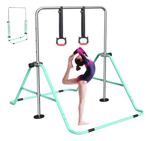 Barra De Gimnasia Fbsport Altura Ajustable Para Niños Verde