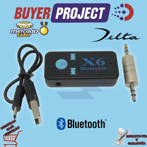 Adaptador De Audio Bluetooth + Edr Delta Bt-x6 A Jack +cable