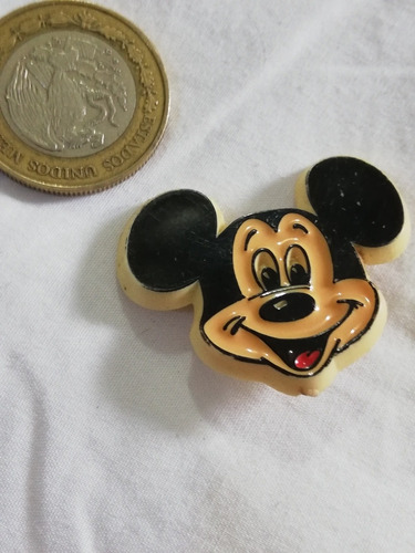 Vintage Pin Prendedor Mickey Mouse En Plástico 