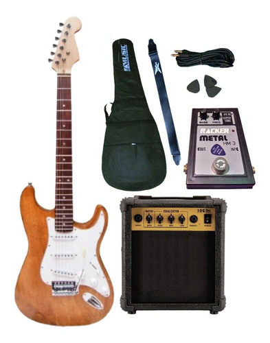 Combo Guitarra Electrica + Amplificador 10w + Pedal + Acc