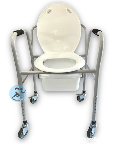 Silla Eleva Inodoro Portatil Asiento Ortopedico Ruedas Freno