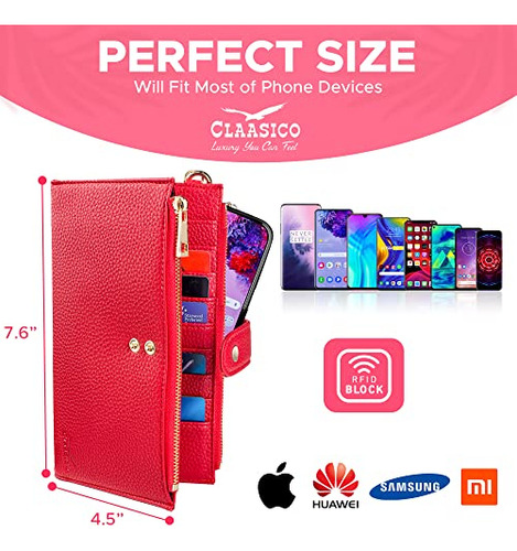 Cartera Y Soporte Para Teléfono Rfid Para Mujer | Multi Cred