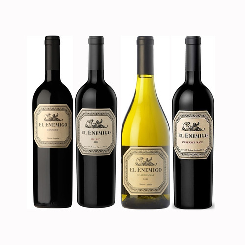 Combo Vinos El Enemigo Malbec Bonarda Cabernet Franc X4 Mp