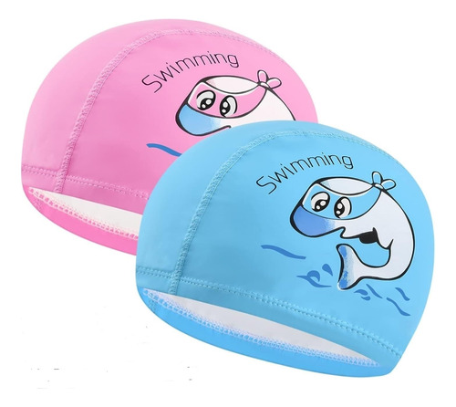 2 Gorros De Natación,gorros Natación Elástico Antideslizante