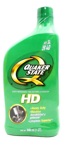 Aceite Monogrado Sae40 Hd Quaker State Caja 6 Pzs 946ml