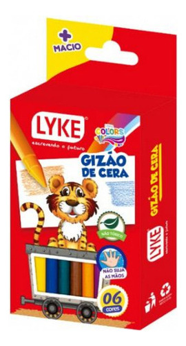 Gizão De Cera - 06 Cores 1x9.8 Cm - Lyke