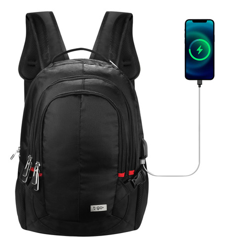 Mochila Para Notebook Urbana Ejecutiva Acolchada Con Usb 