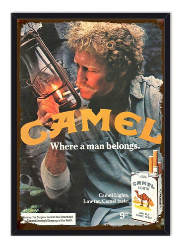 Cuadro De Colección - Afiche Cigarrillos Camel - Vintage