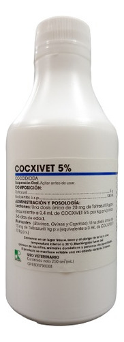 Cocxivet Coccidicida Uso Veterinario 250 Ml 