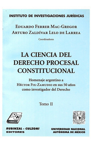 La Ciencia Del Derecho Procesal Constitucional 2009 Rubinzal