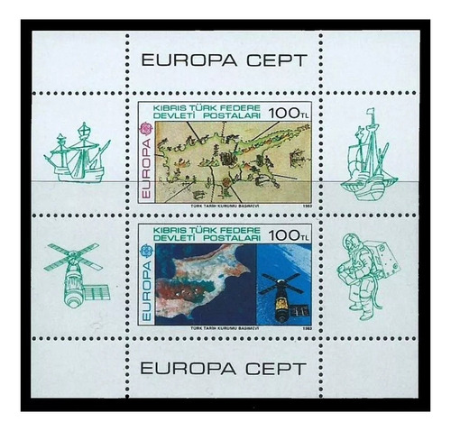 Tema Europa - Chipre Turco 1983 - Block Mint - Yvert Bf 4