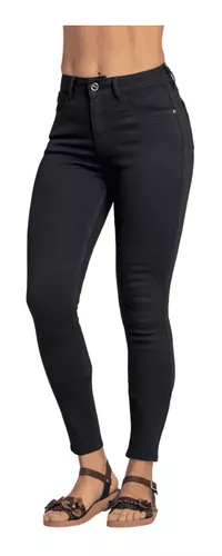 Pantalón Negro Mezclilla Mujer