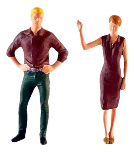 2x 1/64 Figuras De Mujeres Y Hombres Modelo, Figuras Café