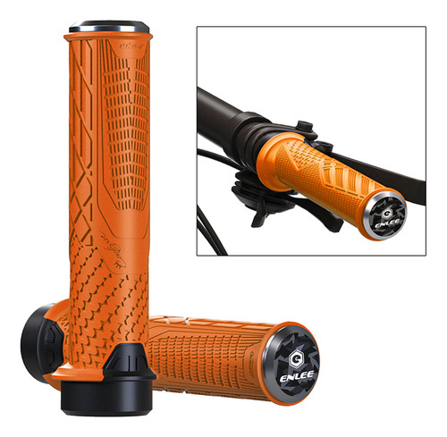 Empuñaduras De Manillar De Bicicleta, 1 Par De Naranja