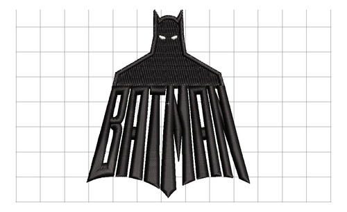 Batman Con Letras Ponchado/diseño Para Bordar