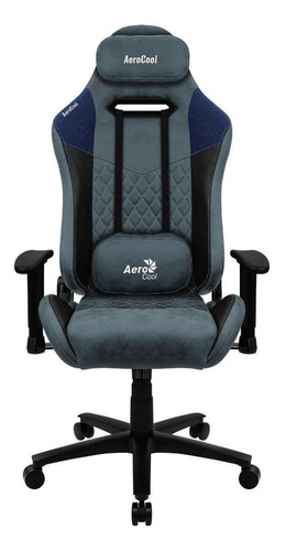 Imagen 1 de 2 de Silla de escritorio AeroCool Duke gamer ergonómica  steel blue con tapizado de gamuza y cuero sintético