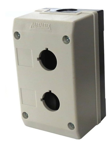 Botoeira Plástica Vazia Cinza 2 Furos 22mm - Metaltex (i)