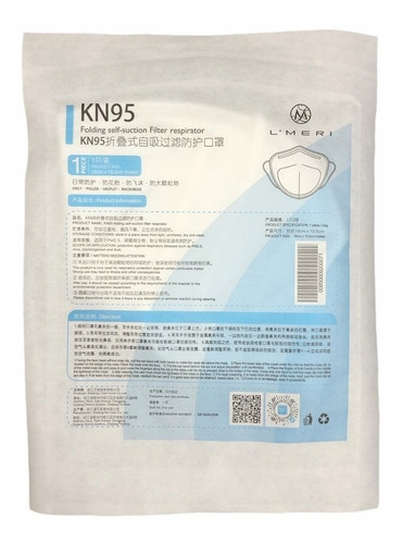 Imagen 4 de 10 de Cubrebocas Kn95 5 Capas Certificación Fda 100 Piezas