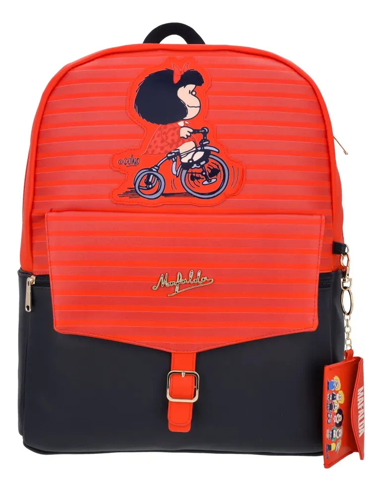 Mochila Mafalda Aventura Sobre Ruedas Casual Juvenil Con Correas Ajustables Y Amplio Compartimento Cotton
