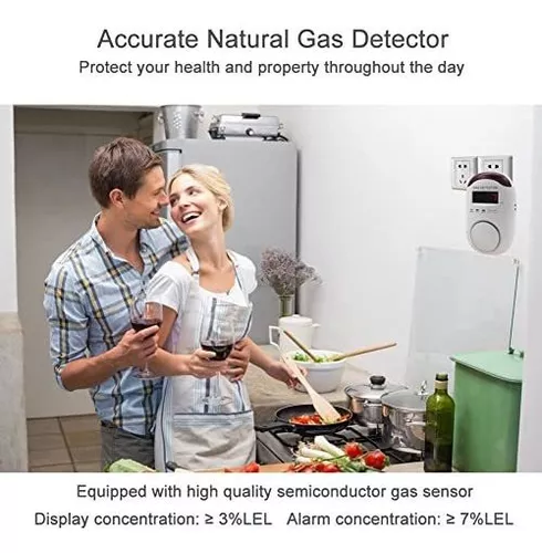 Detector de gas natural con alarma