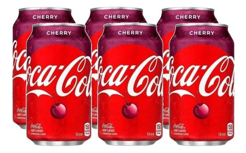 Refrigerante Coca Cola Cherry Cereja Caixa 6 Latas 355ml